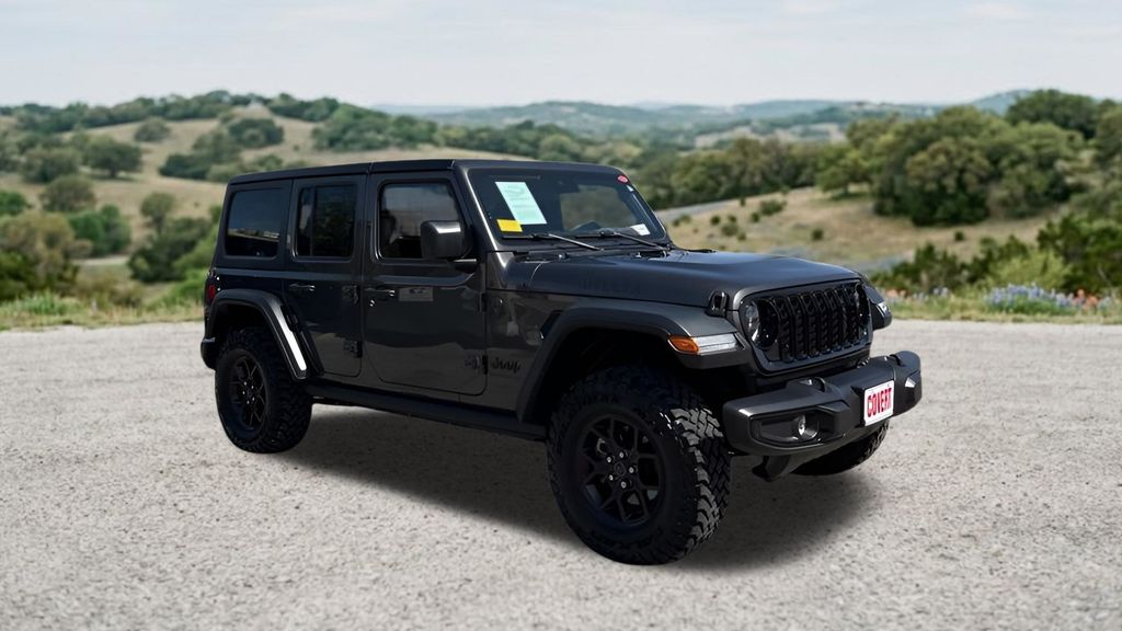 Gray (Granite Crystal Metallic Clearcoat) 2024 Jeep Wrangler Willys 4-Door 4WD SUV / Crossover Four-Wheel Drive 8-Speed Automatic