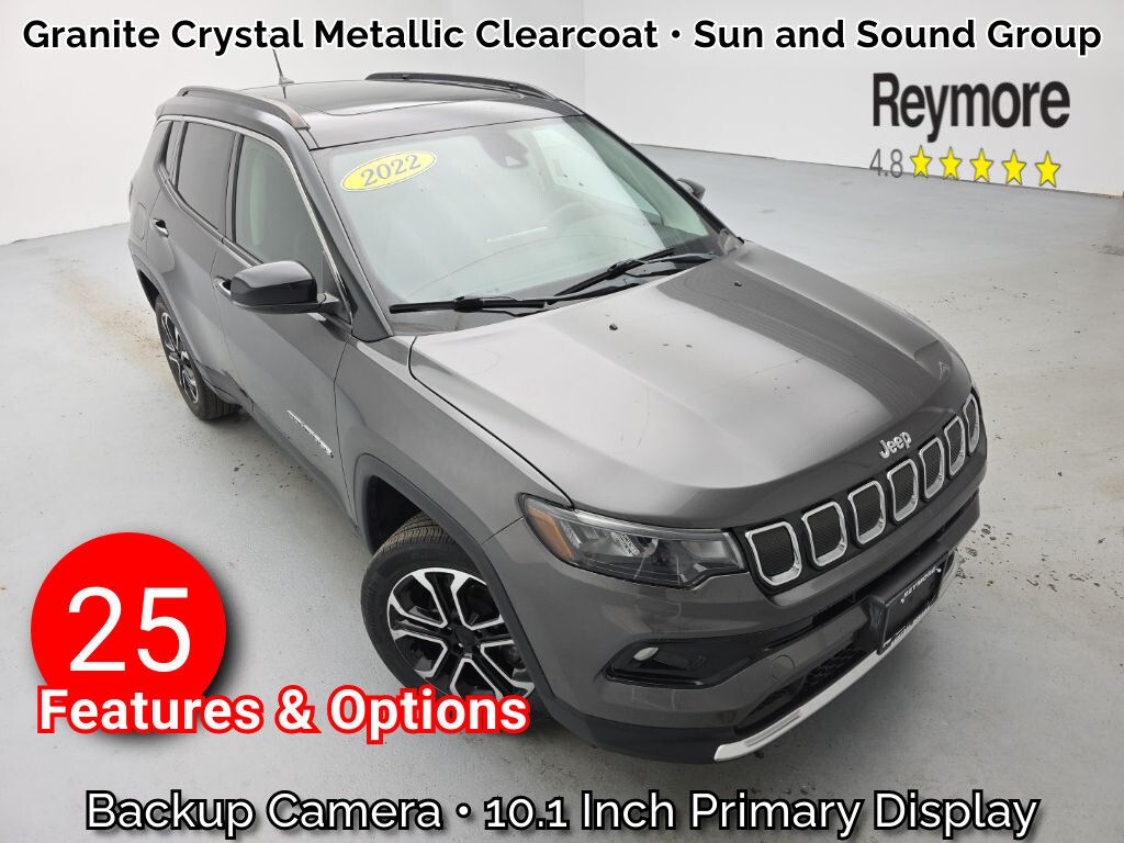 Gray (Granite Crystal Metallic Clearcoat) 2022 Jeep Compass SUV / Crossover Four-Wheel Drive 9-Speed Automatic