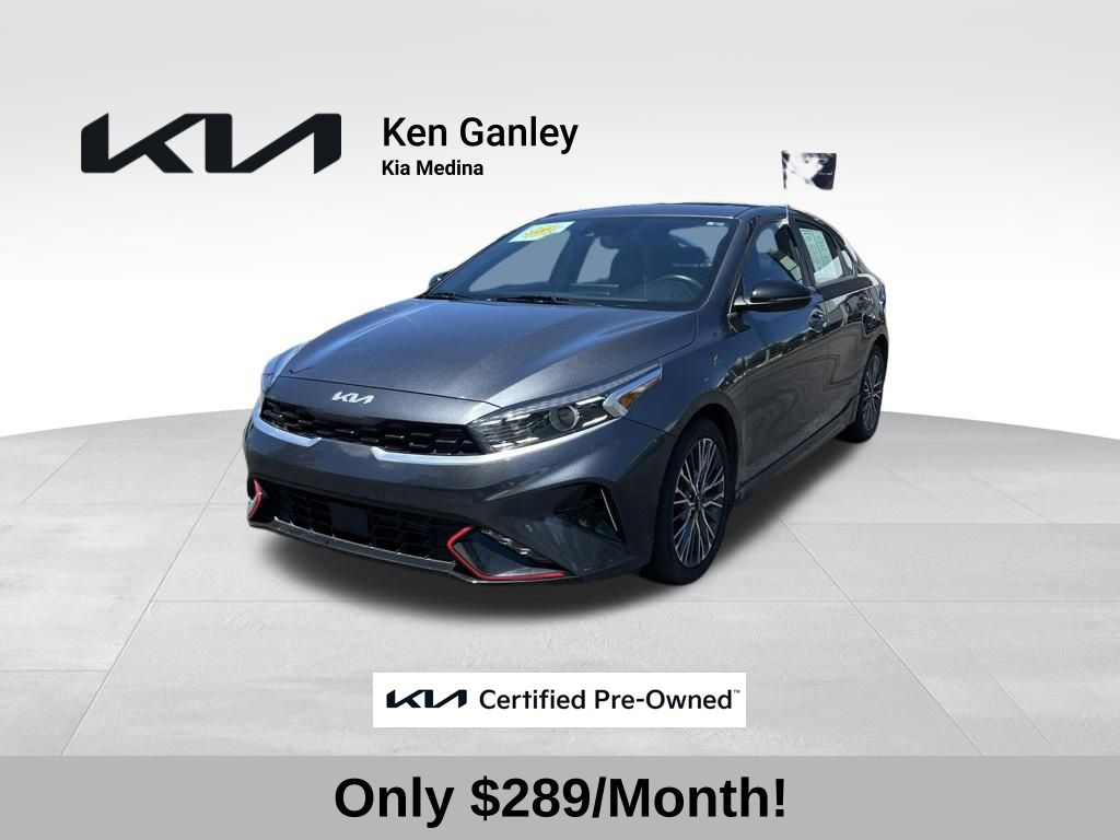 Gravity Gray 2023 Kia Forte GT-Line FWD Sedan Front-Wheel Drive Continuously Variable Transmission