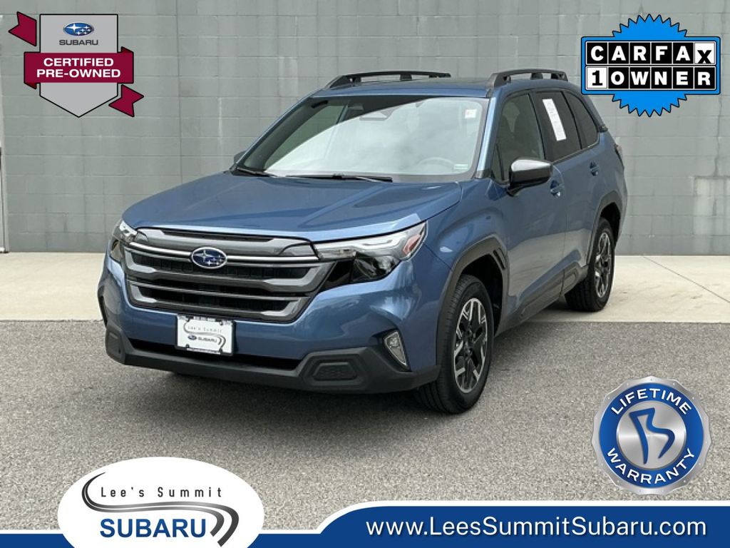 Horizon Blue Pearl 2025 Subaru Forester Premium Crossover AWD SUV / Crossover All-Wheel Drive Continuously Variable Transmission