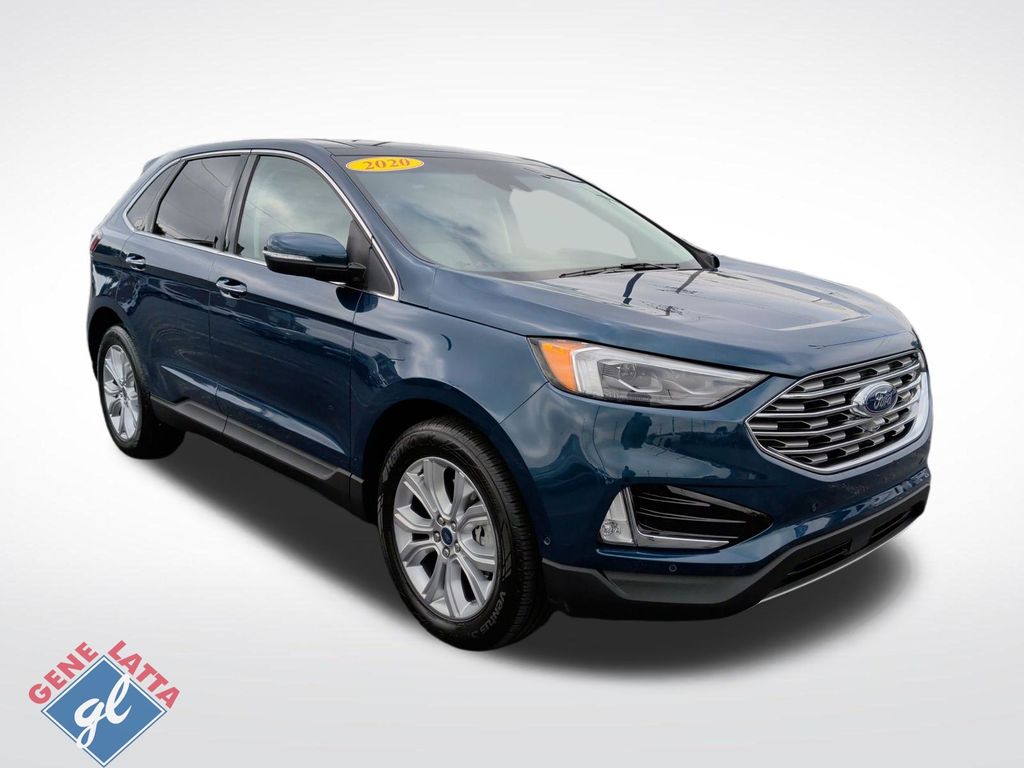 Dark Persian Green Metallic 2020 Ford Edge Titanium AWD SUV / Crossover All-Wheel Drive 8-Speed Automatic