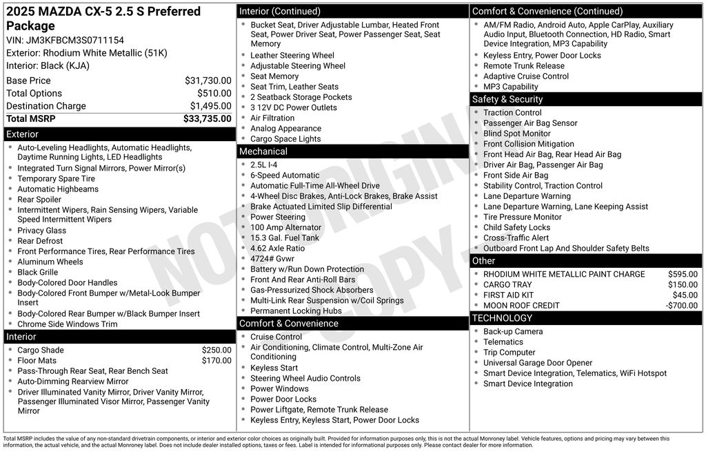 2025 Mazda Mazda CX-5 2.5 S Preferred Package