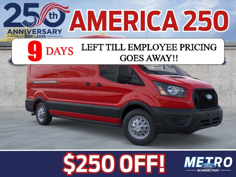 Race Red 2026 Ford Transit Cargo Van All-Wheel Drive