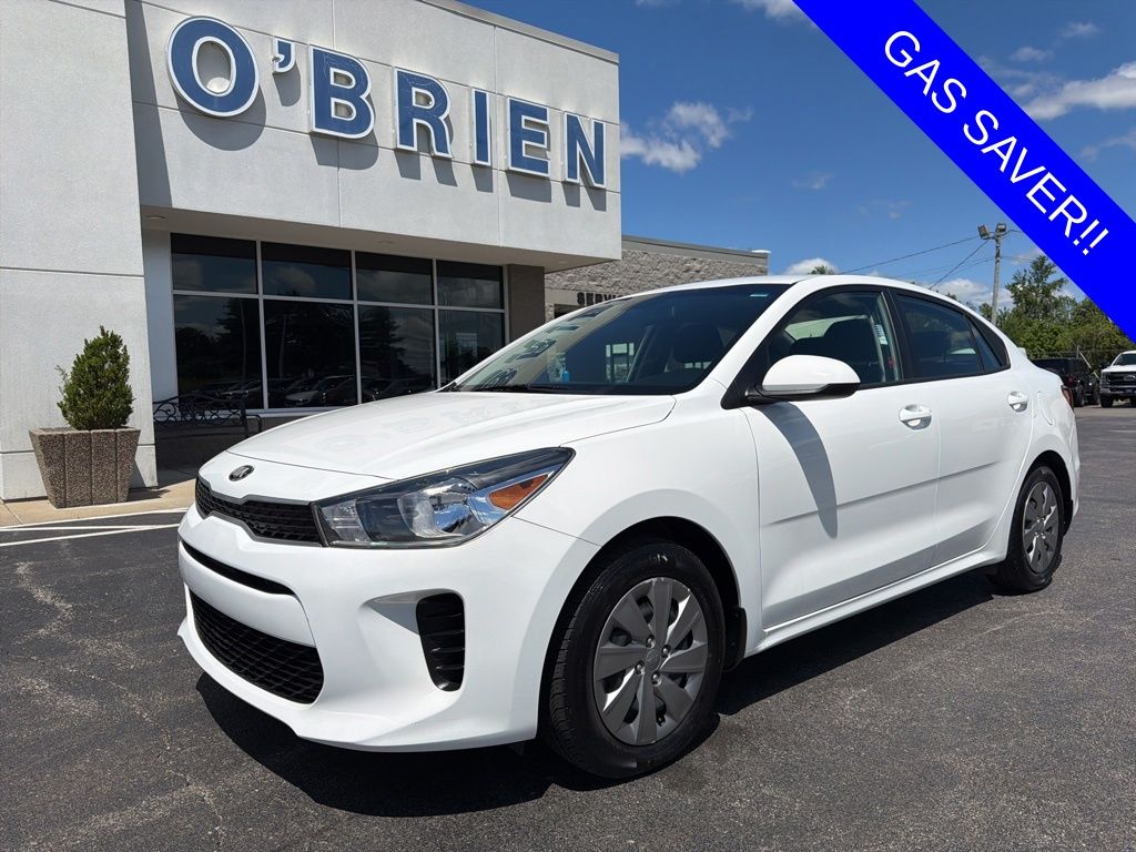 Clear White 2020 Kia Rio Sedan Front-Wheel Drive Continuously Variable Transmission