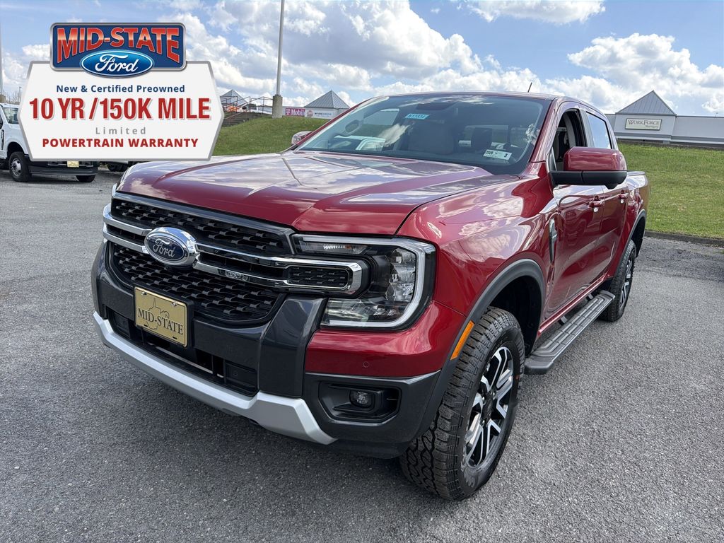 Ruby Red 2026 Ford Ranger Lariat SuperCrew 4WD Pickup Truck Four-Wheel Drive Automatic