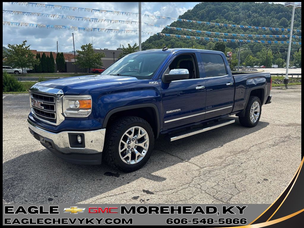 Cobalt Blue Metallic 2014 GMC Sierra 1500 Pickup Truck Four-Wheel Drive 6-Speed Automatic Overdrive