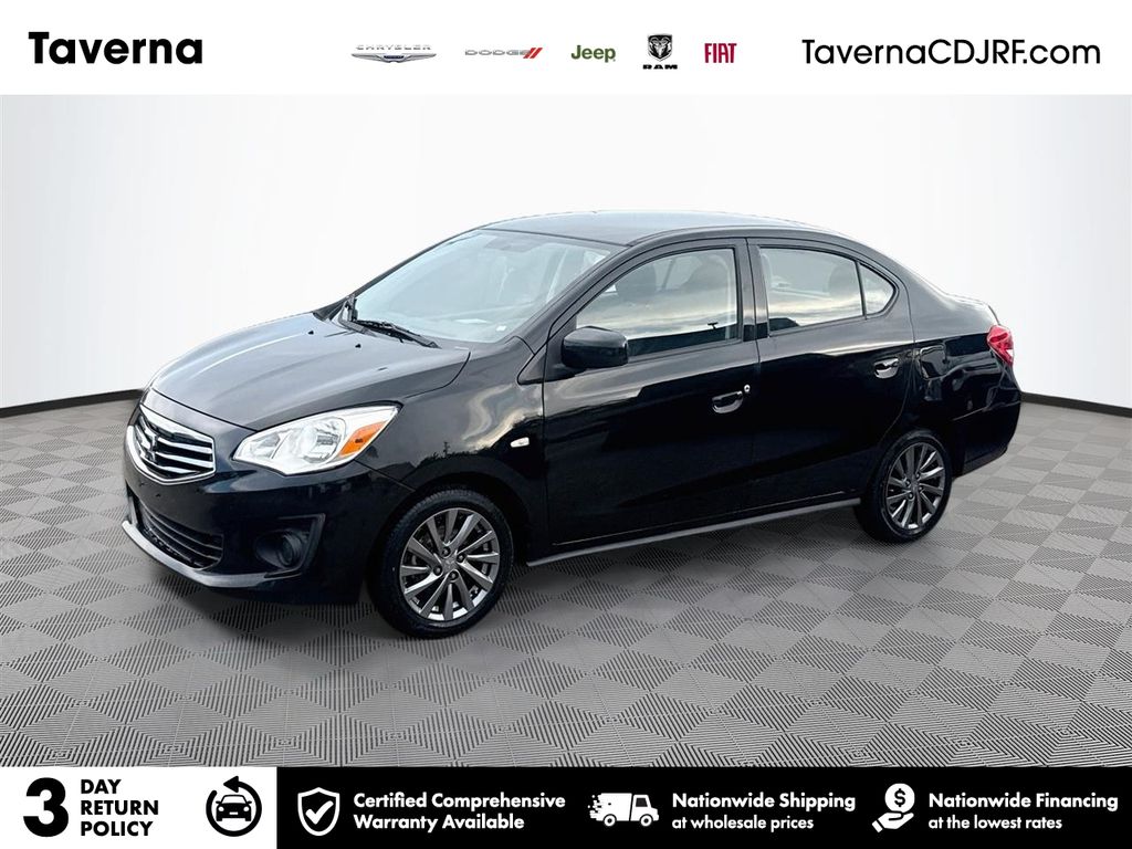 Black 2019 Mitsubishi Mirage G4 Sedan Front-Wheel Drive 5-Speed Manual