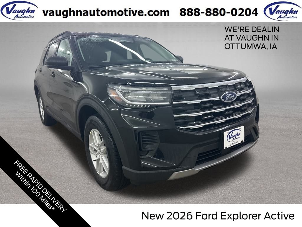 Agate Black Metallic 2026 Ford Explorer SUV / Crossover All-Wheel Drive Automatic