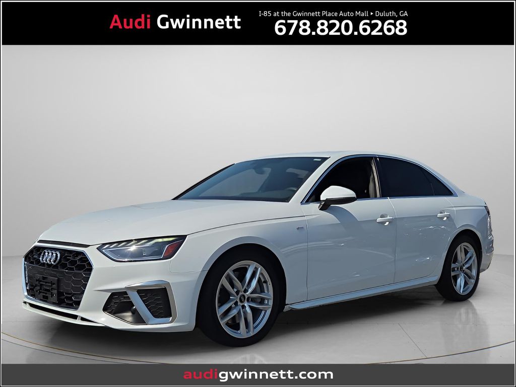 Glacier White 2023 Audi A4 Sedan All-Wheel Drive 7-Speed Automatic