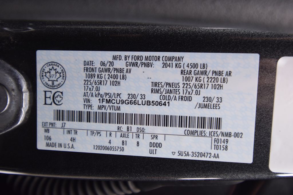 used 2020 Ford Escape car, priced at $13,800