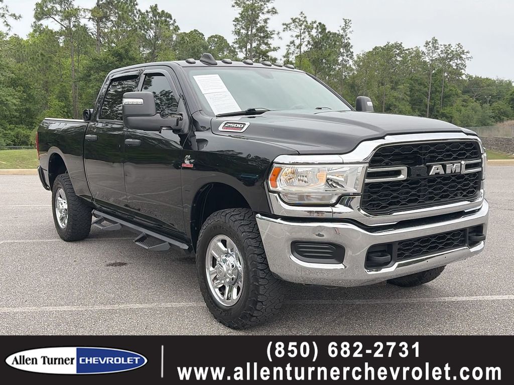 Diamond Black Crystal Pearlcoat 2023 RAM 2500 Tradesman Crew Cab 4WD Pickup Truck Four-Wheel Drive 6-Speed Automatic