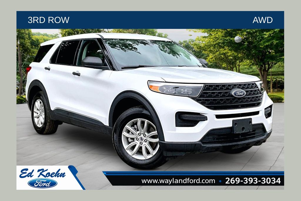 Oxford White 2021 Ford Explorer SUV / Crossover All-Wheel Drive Automatic