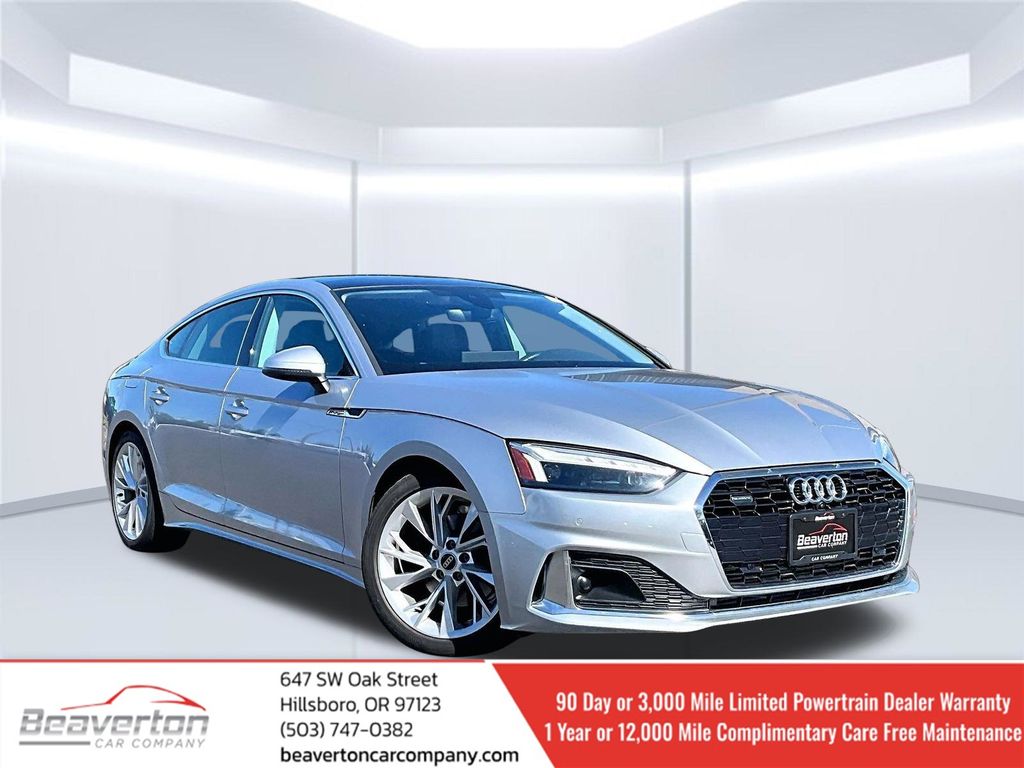 Silver Metallic 2023 Audi A5 Sportback Sedan All-Wheel Drive 7-Speed Automatic