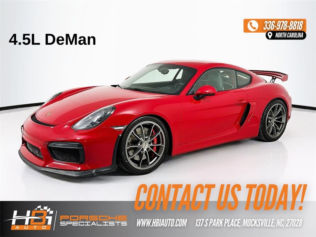 Carmine Red 2016 Porsche Cayman GT4 Coupe Rear-Wheel Drive 6-Speed Manual