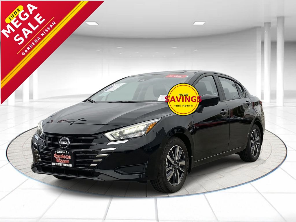 Super Black 2025 Nissan Versa SV FWD Sedan Front-Wheel Drive Continuously Variable Transmission