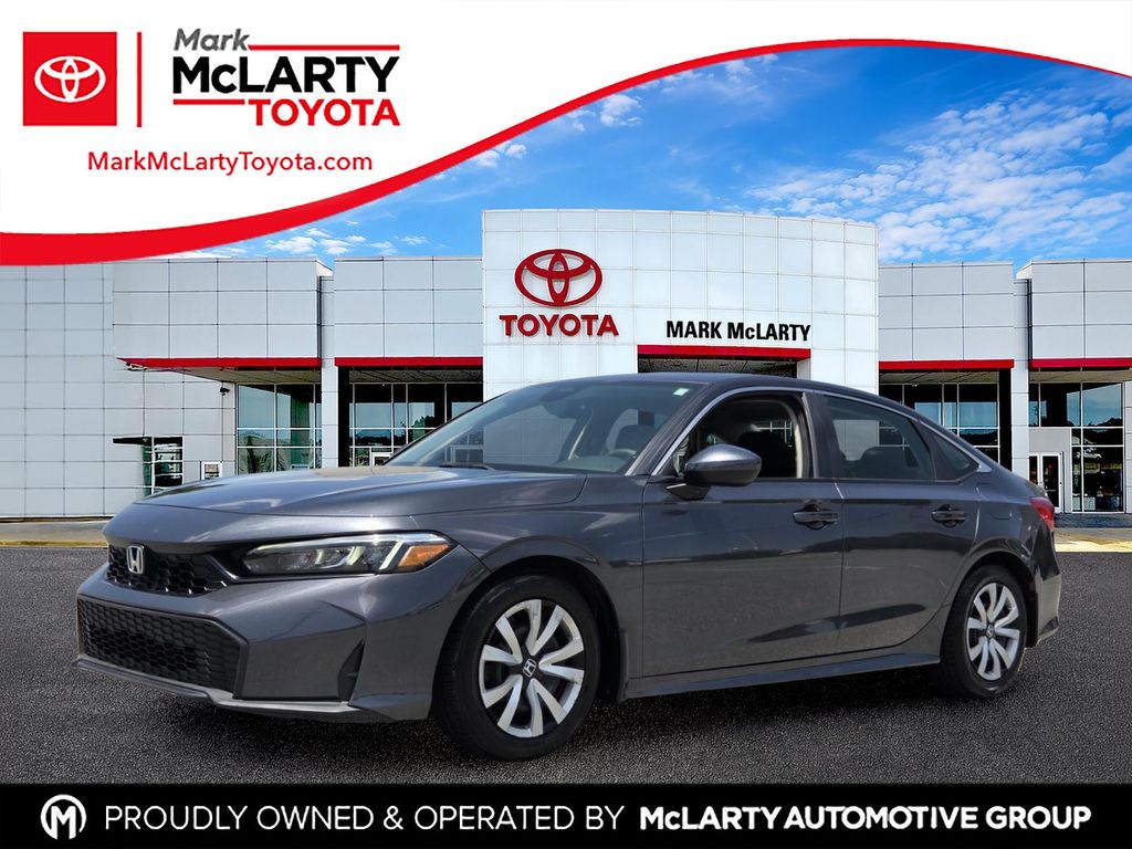 Meteorite Gray Metallic 2025 Honda Civic Sedan Front-Wheel Drive Continuously Variable Transmission