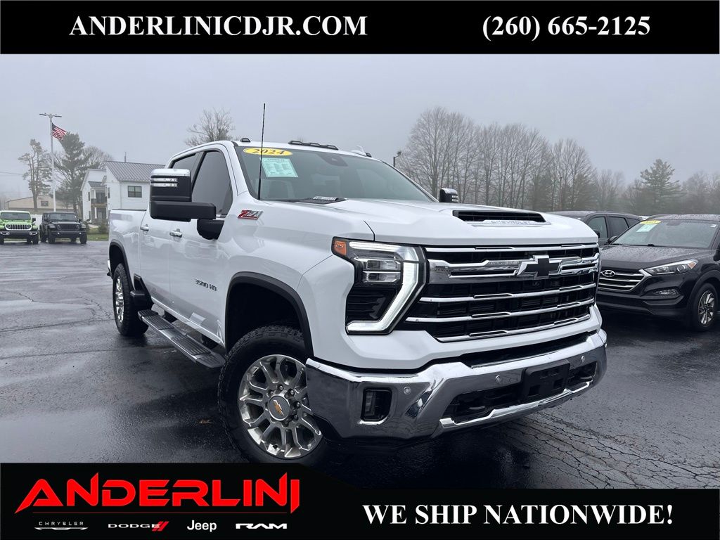 Summit White 2024 Chevrolet Silverado 3500HD LTZ Crew Cab 4WD Pickup Truck Four-Wheel Drive Automatic