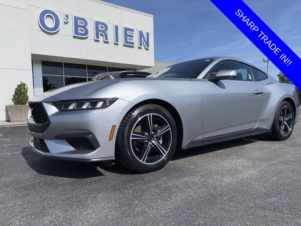 Iconic Silver Metallic 2024 Ford Mustang EcoBoost Fastback RWD Coupe Rear-Wheel Drive Automatic
