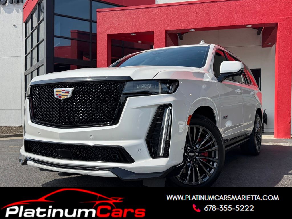 Crystal White Tricoat 2023 Cadillac Escalade-V 4WD SUV / Crossover All-Wheel Drive Automatic