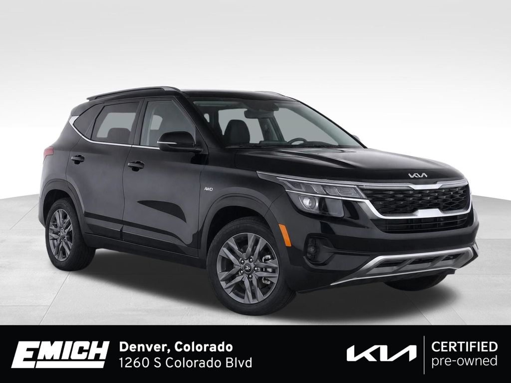 Cherry Black 2023 Kia Seltos SUV / Crossover All-Wheel Drive Continuously Variable Transmission