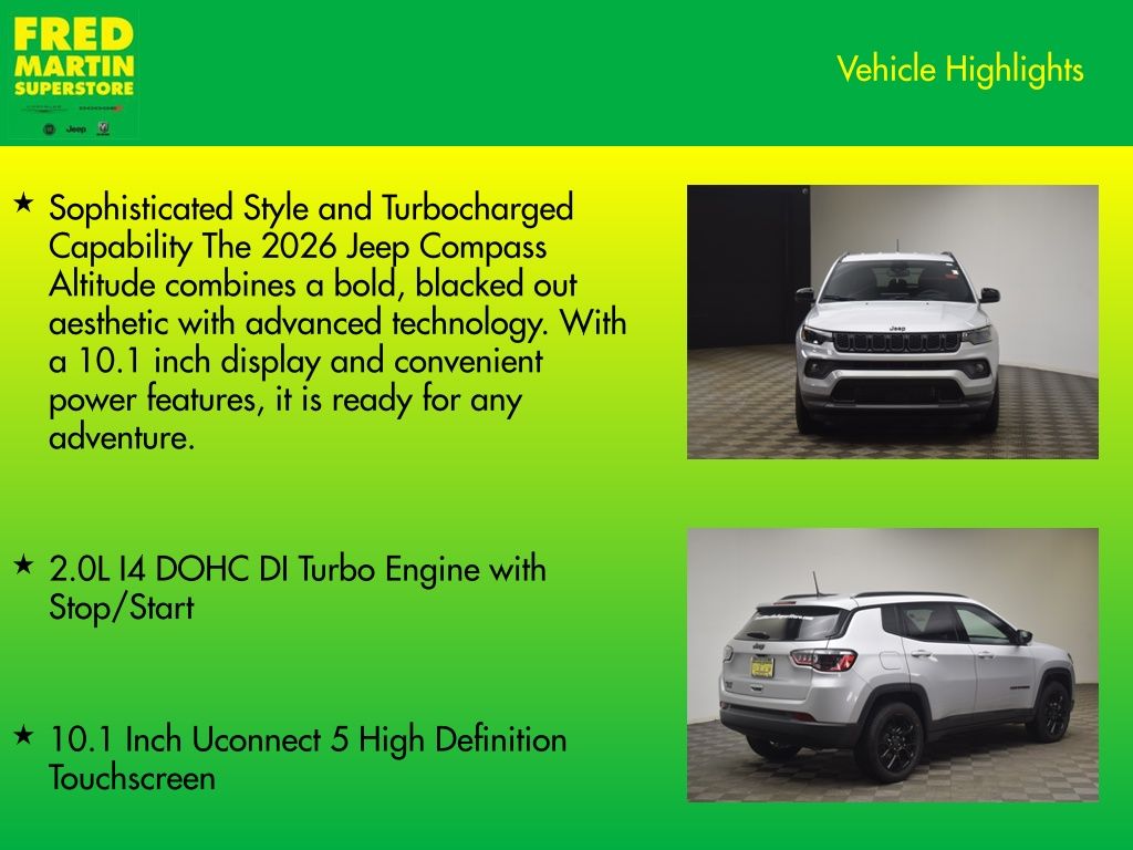 new 2026 Jeep Compass car, priced at $31,030