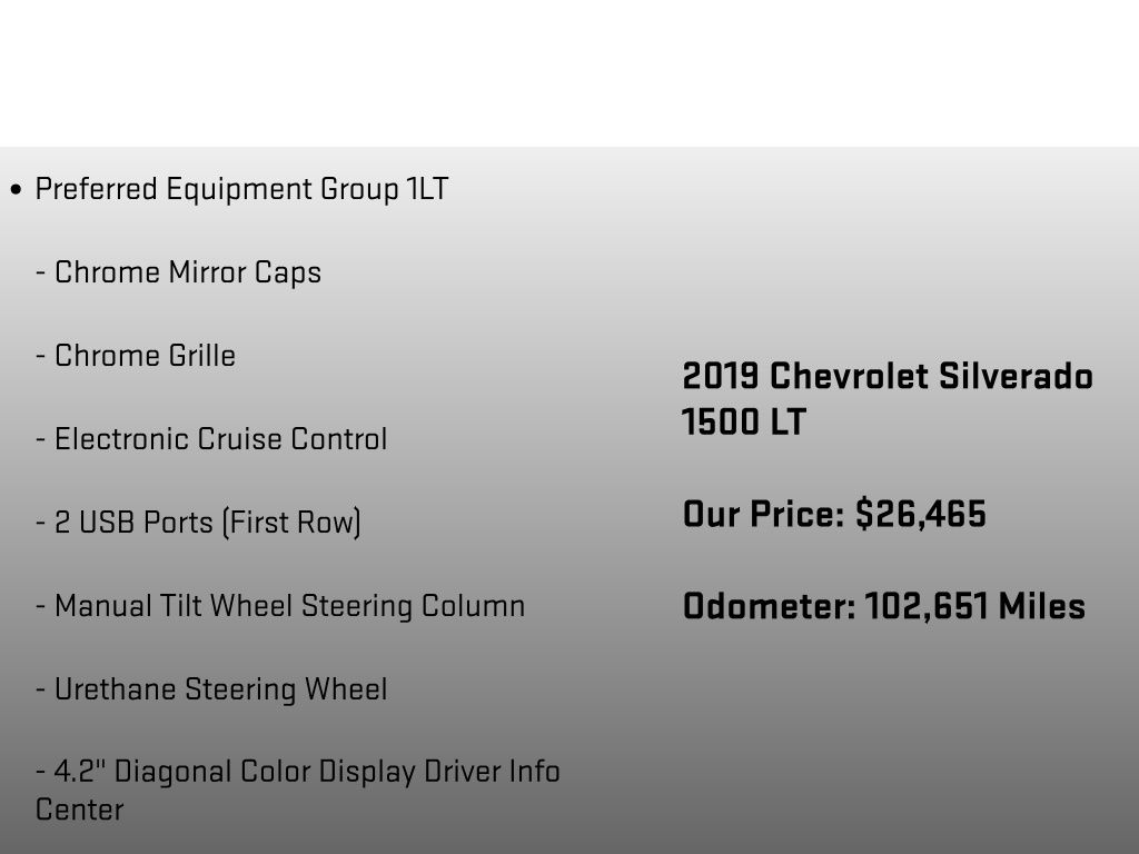 2019 Chevrolet Silverado 1500 LT Black at Klick Lewis Buick Chevrolet