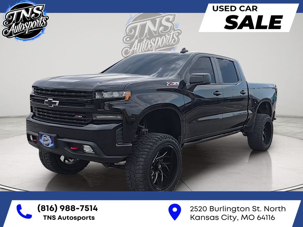 Black 2021 Chevrolet Silverado 1500 Pickup Truck Four-Wheel Drive Automatic