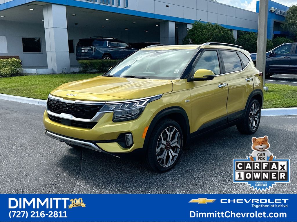 Starbright Yellow 2023 Kia Seltos SUV / Crossover All-Wheel Drive 7-Speed Automatic