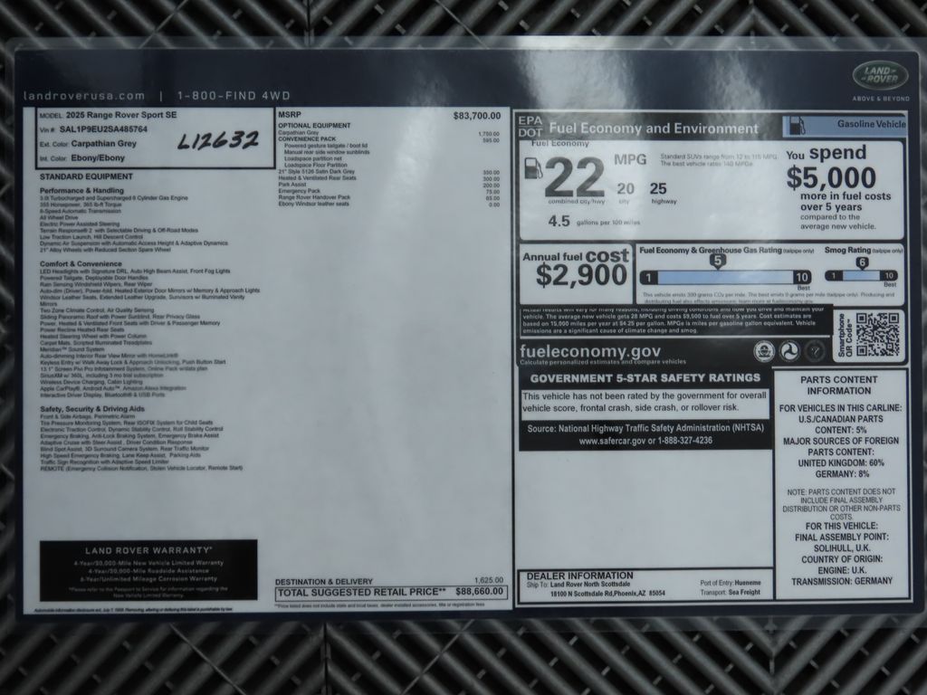 Thumbnail: 2025 Land Rover Range Rover Sport - 9