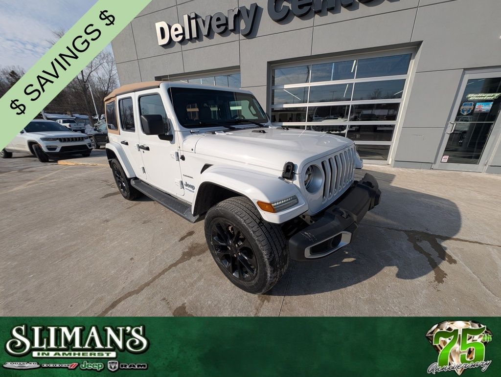 Bright White Clearcoat 2021 Jeep Wrangler 4xe Sahara 4WD SUV / Crossover Four-Wheel Drive 8-Speed Automatic
