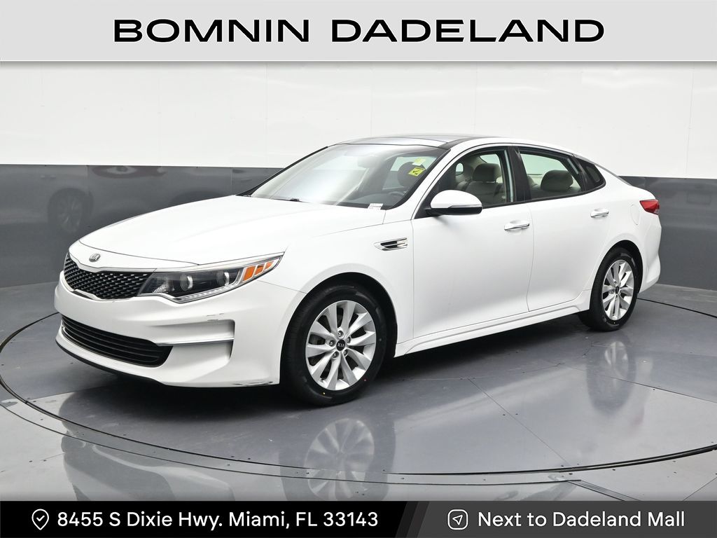 Snow White Pearl 2016 Kia Optima EX Sedan Front-Wheel Drive 6-Speed Automatic