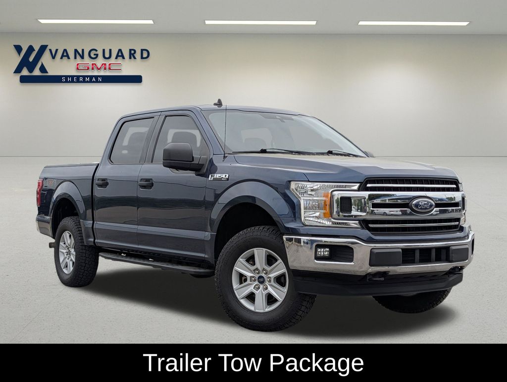 Blue 2020 Ford F-150 XLT SuperCrew 4WD Pickup Truck Four-Wheel Drive Automatic