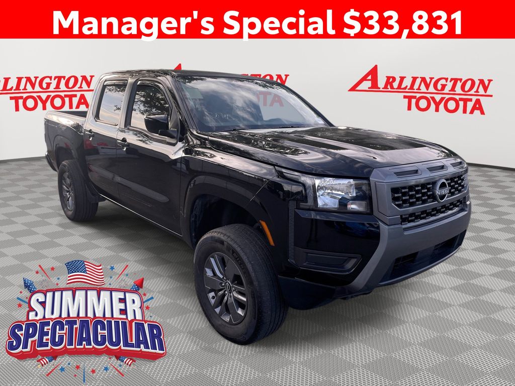 Super Black 2025 Nissan Frontier Pickup Truck Four-Wheel Drive 9-Speed Automatic Overdrive