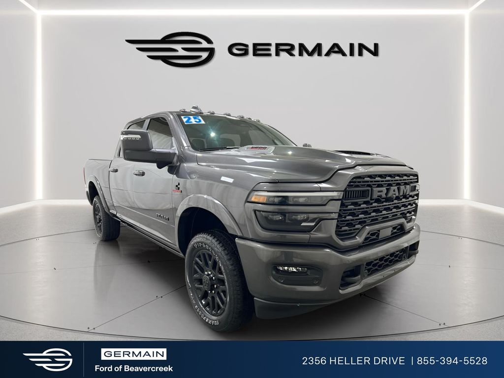 Gray (Granite Crystal Metallic Clearcoat) 2025 RAM 3500 Limited Crew Cab 4WD Pickup Truck Four-Wheel Drive 8-Speed Automatic