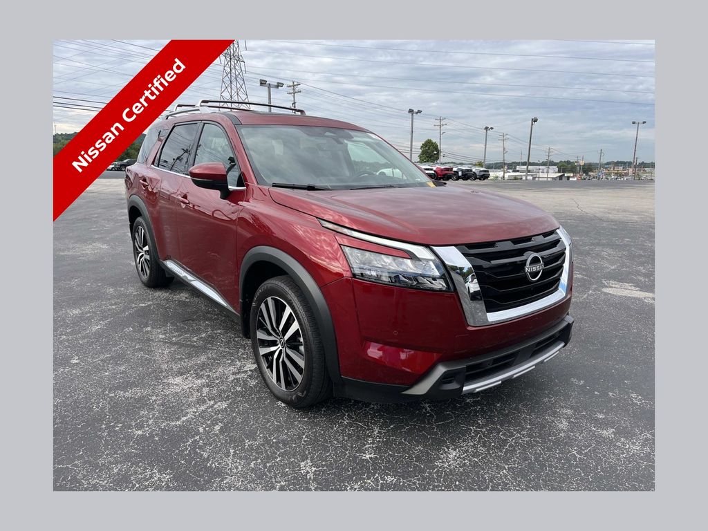 Red (Scarlet) 2025 Nissan Pathfinder SUV / Crossover Front-Wheel Drive 9-Speed Automatic