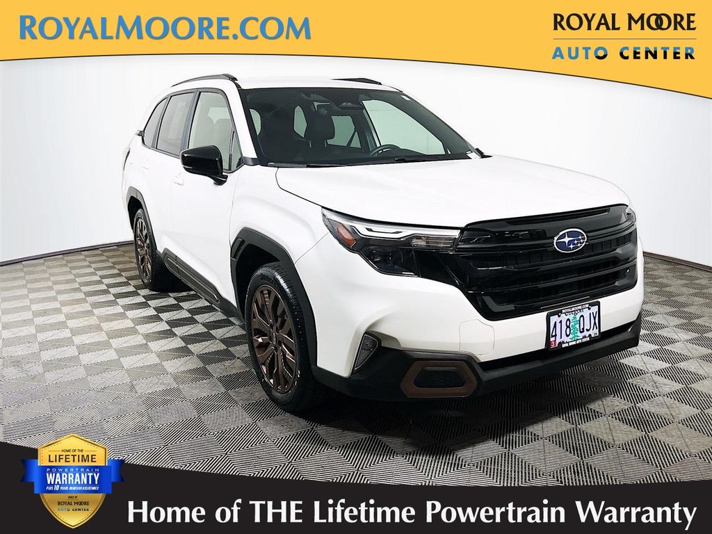 Crystal White Pearl 2025 Subaru Forester Sport Crossover AWD SUV / Crossover All-Wheel Drive Continuously Variable Transmission