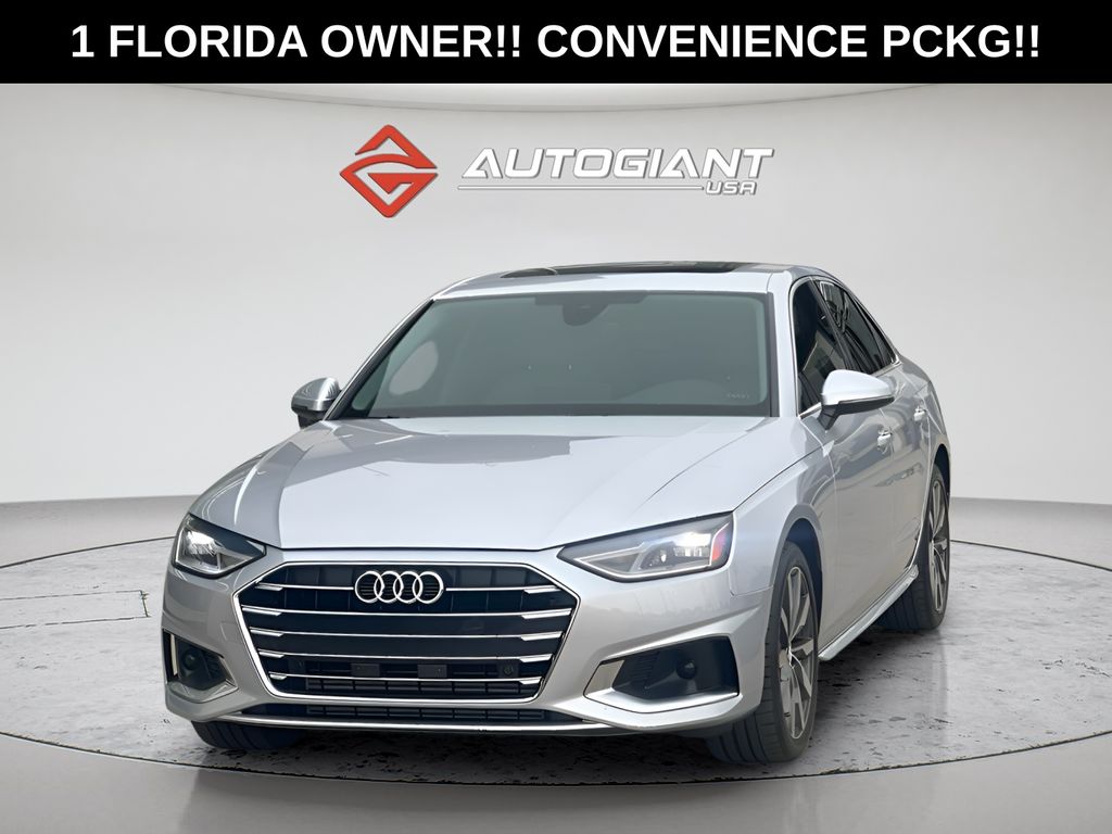 Silver 2020 Audi A4 Sedan Front-Wheel Drive 7-Speed Automatic
