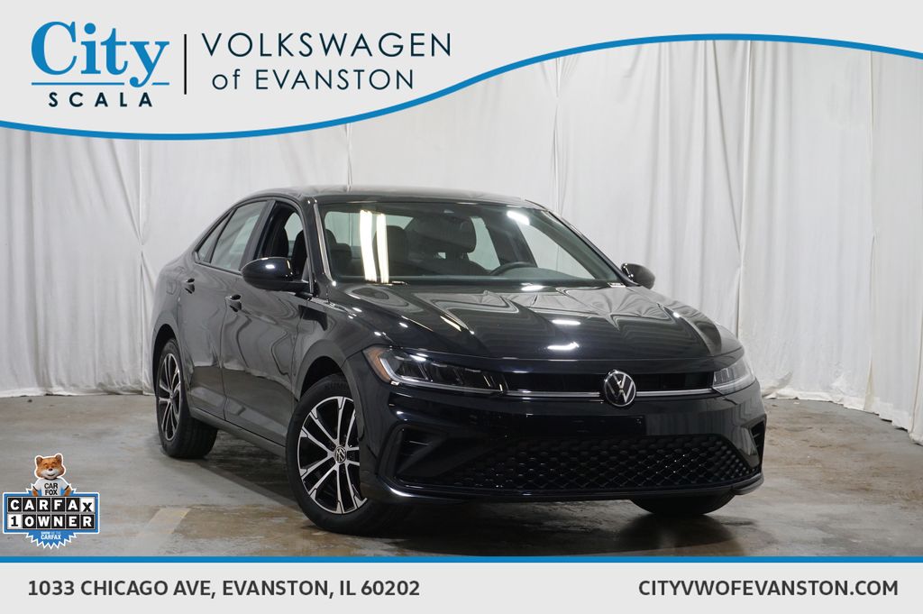 Deep Black 2025 Volkswagen Jetta Sedan Front-Wheel Drive 8-Speed Automatic