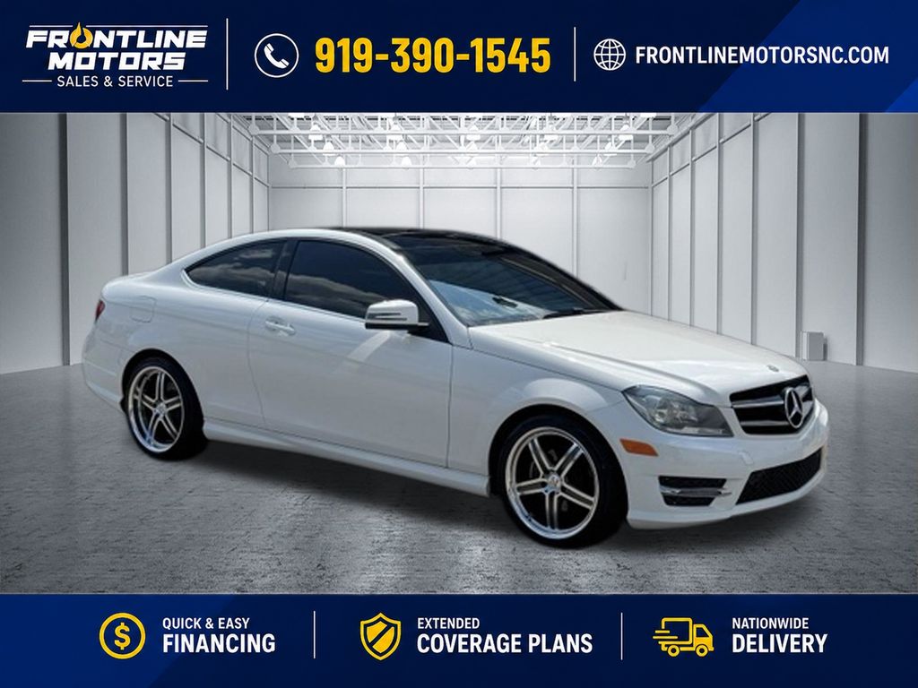 Polar White 2014 Mercedes-Benz C-Class Coupe Rear-Wheel Drive 7-Speed Automatic