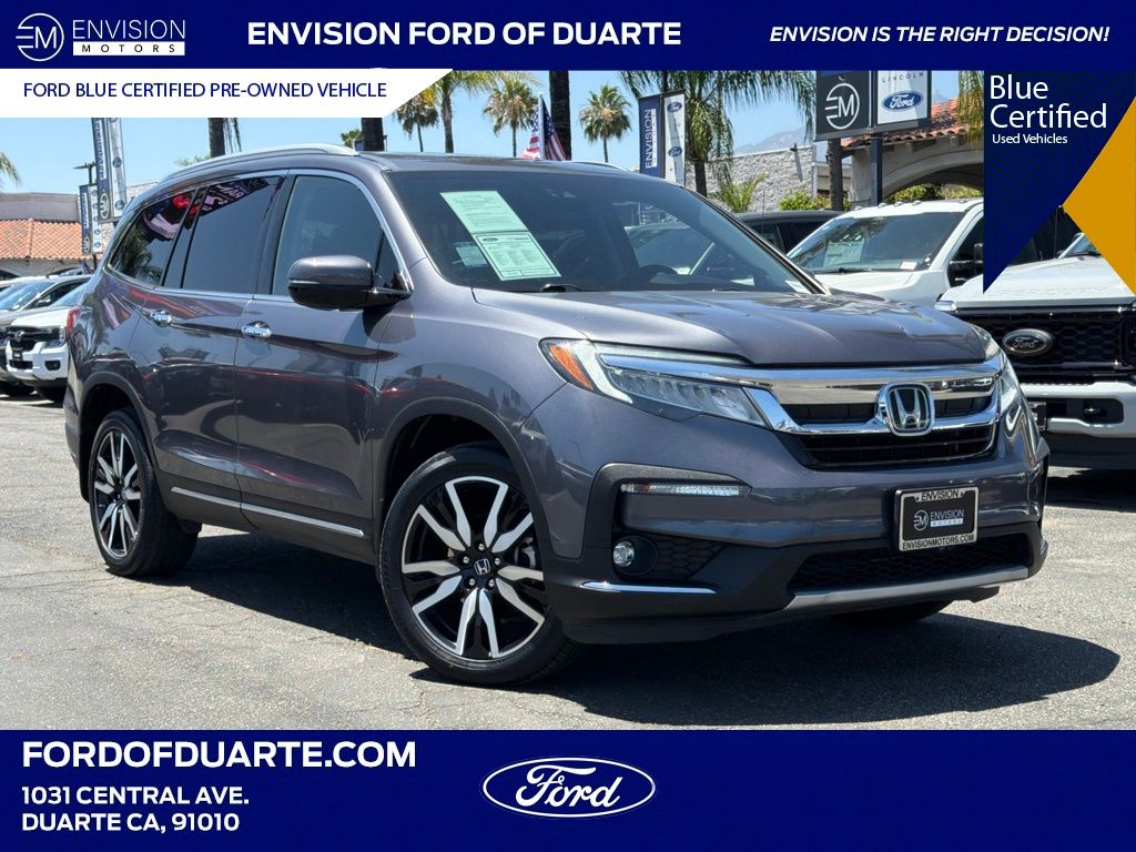 Gray (Modern Steel Metallic) 2021 Honda Pilot Elite AWD SUV / Crossover All-Wheel Drive 9-Speed Automatic