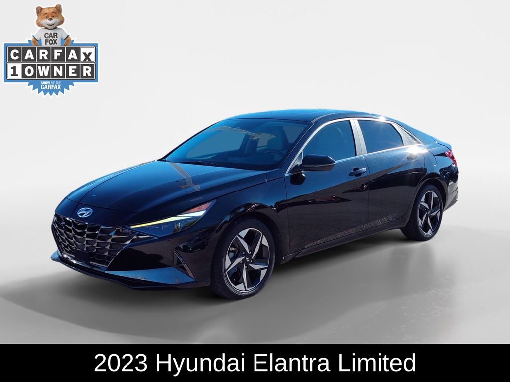 Phantom Black 2023 Hyundai Elantra Limited FWD Sedan Front-Wheel Drive Continuously Variable Transmission
