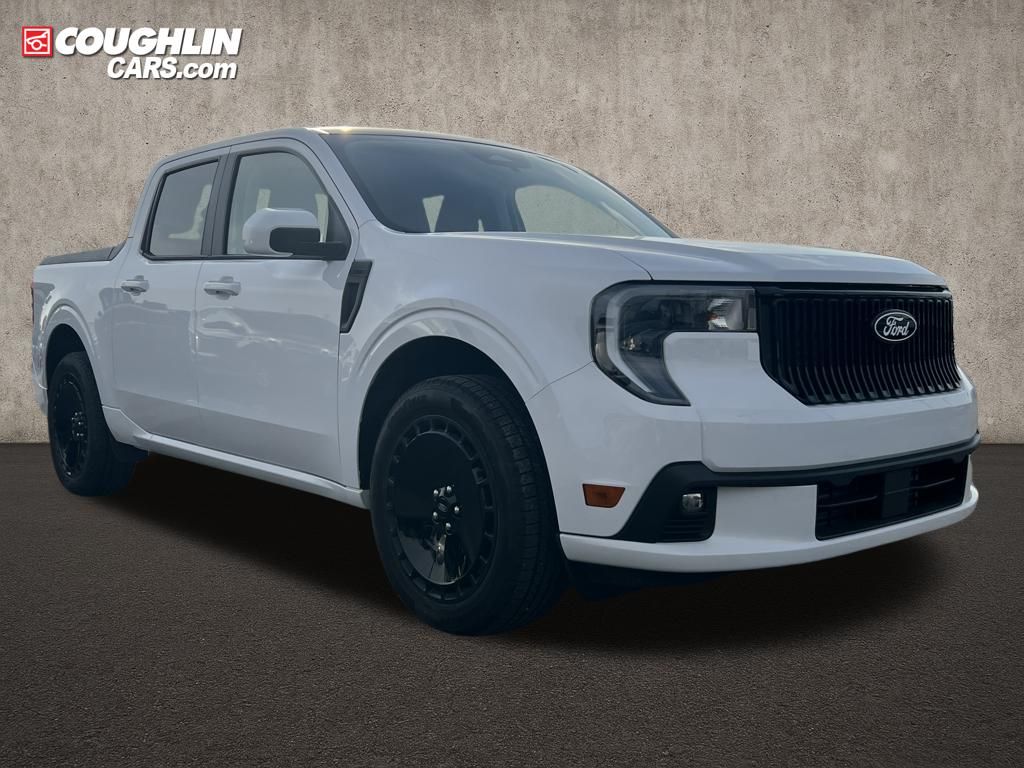 Oxford White 2025 Ford Maverick Lobo SuperCrew AWD Pickup Truck All-Wheel Drive 7-Speed Automatic