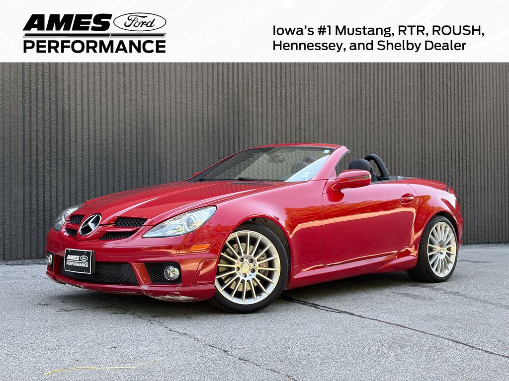 Red 2011 Mercedes-Benz SLK Convertible Rear-Wheel Drive 7-Speed Automatic