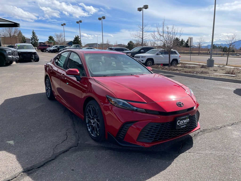 Supersonic Red 2025 Toyota Camry Sedan Front-Wheel Drive Continuously Variable Transmission