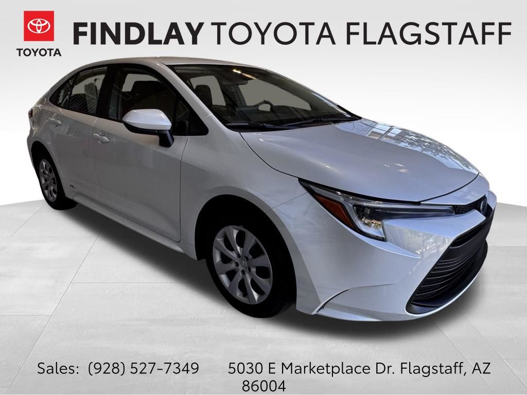 White (Wind Chill Pearl) 2025 Toyota Corolla Hybrid LE AWD Sedan All-Wheel Drive Continuously Variable Transmission