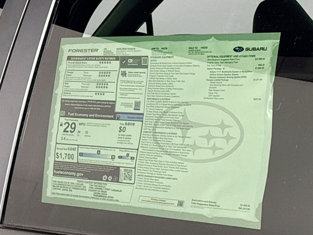 2026 Subaru Forester Limited