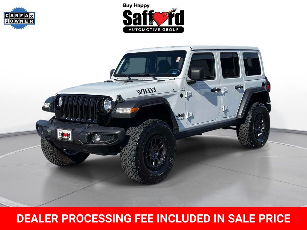 Bright White Clearcoat 2022 Jeep Wrangler Unlimited Willys 4WD SUV / Crossover Four-Wheel Drive 8-Speed Automatic