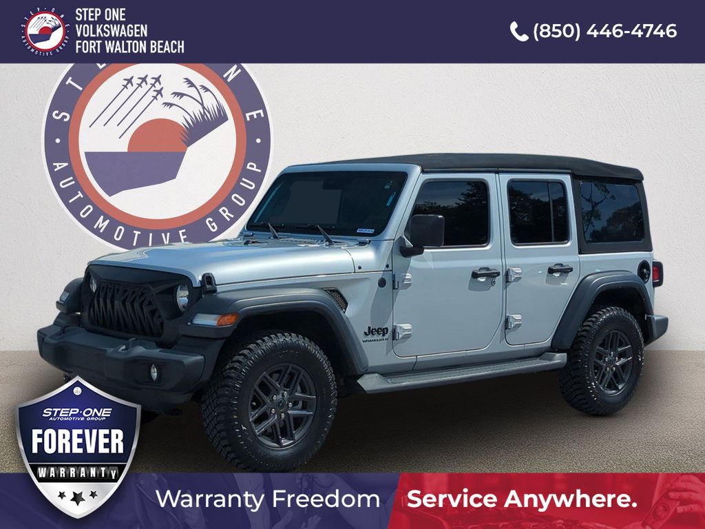 Silver Zynith Clearcoat 2024 Jeep Wrangler SUV / Crossover Four-Wheel Drive 8-Speed Automatic