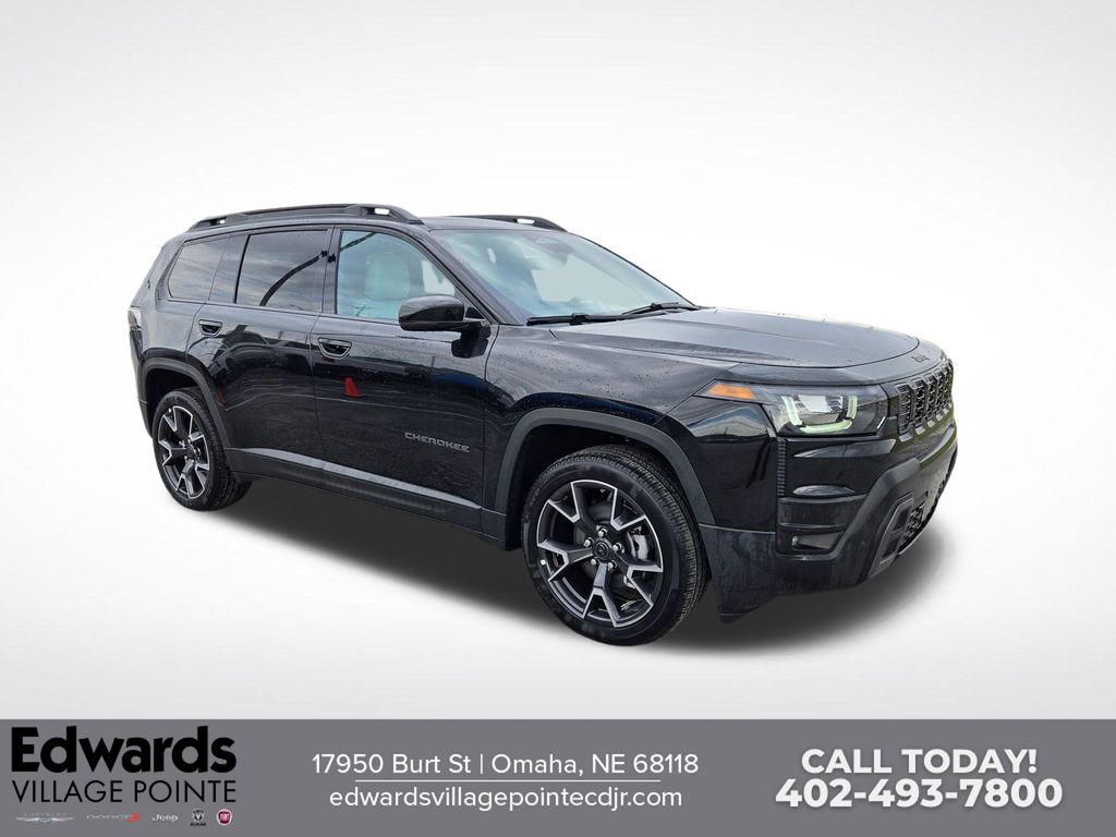 Diamond Black Crystal Pearlcoat 2026 Jeep Cherokee SUV / Crossover Four-Wheel Drive Continuously Variable Transmission