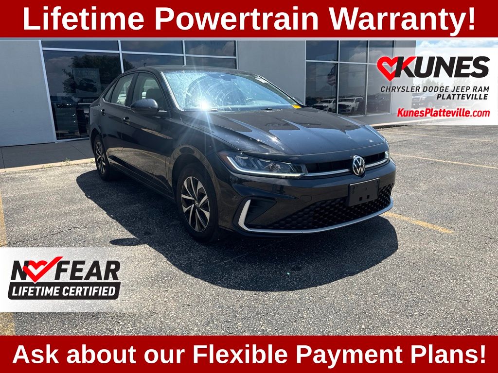 Deep Black 2025 Volkswagen Jetta Sedan Front-Wheel Drive 8-Speed Automatic